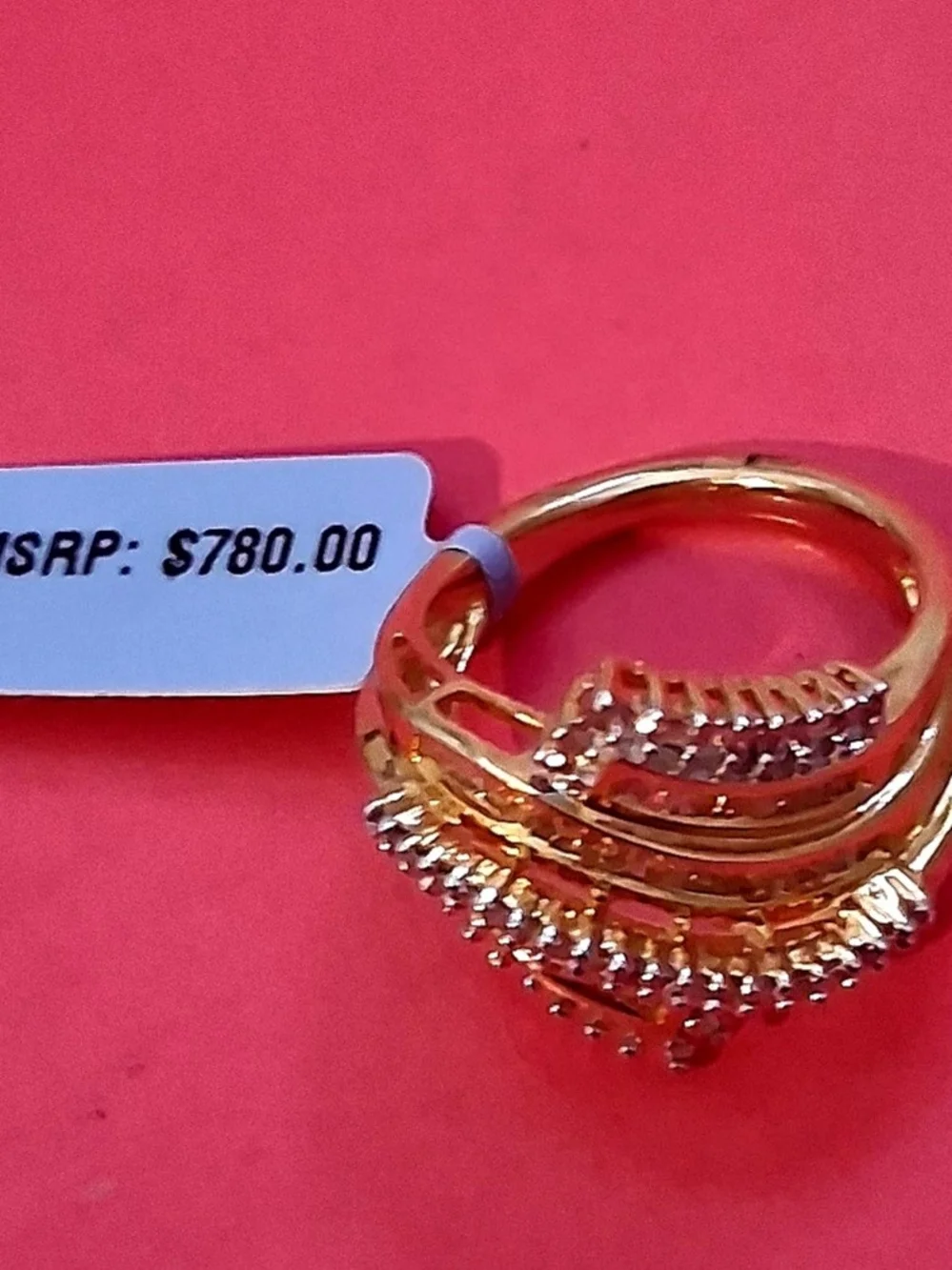 SUN RL 925 Sterling Silver 0.25 CTTW Natural Diamond Ring Size 7